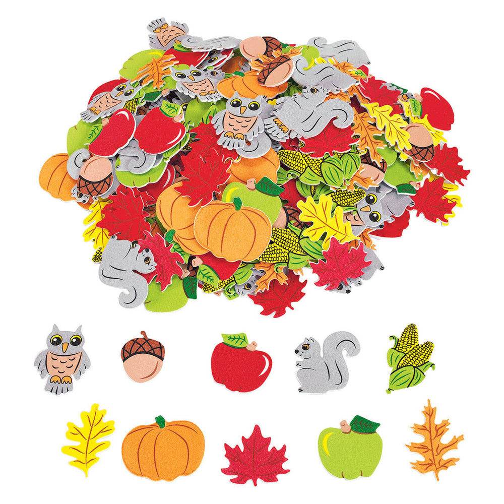 Kleuringen - stevige Foamstickers Herfst, 300st.