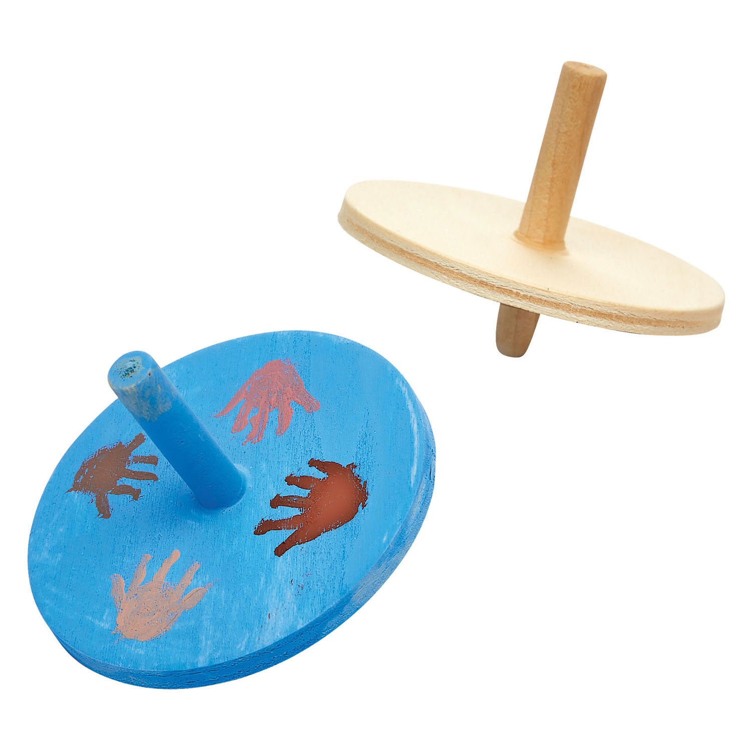 Kleuringen - houten tollen, set van 24