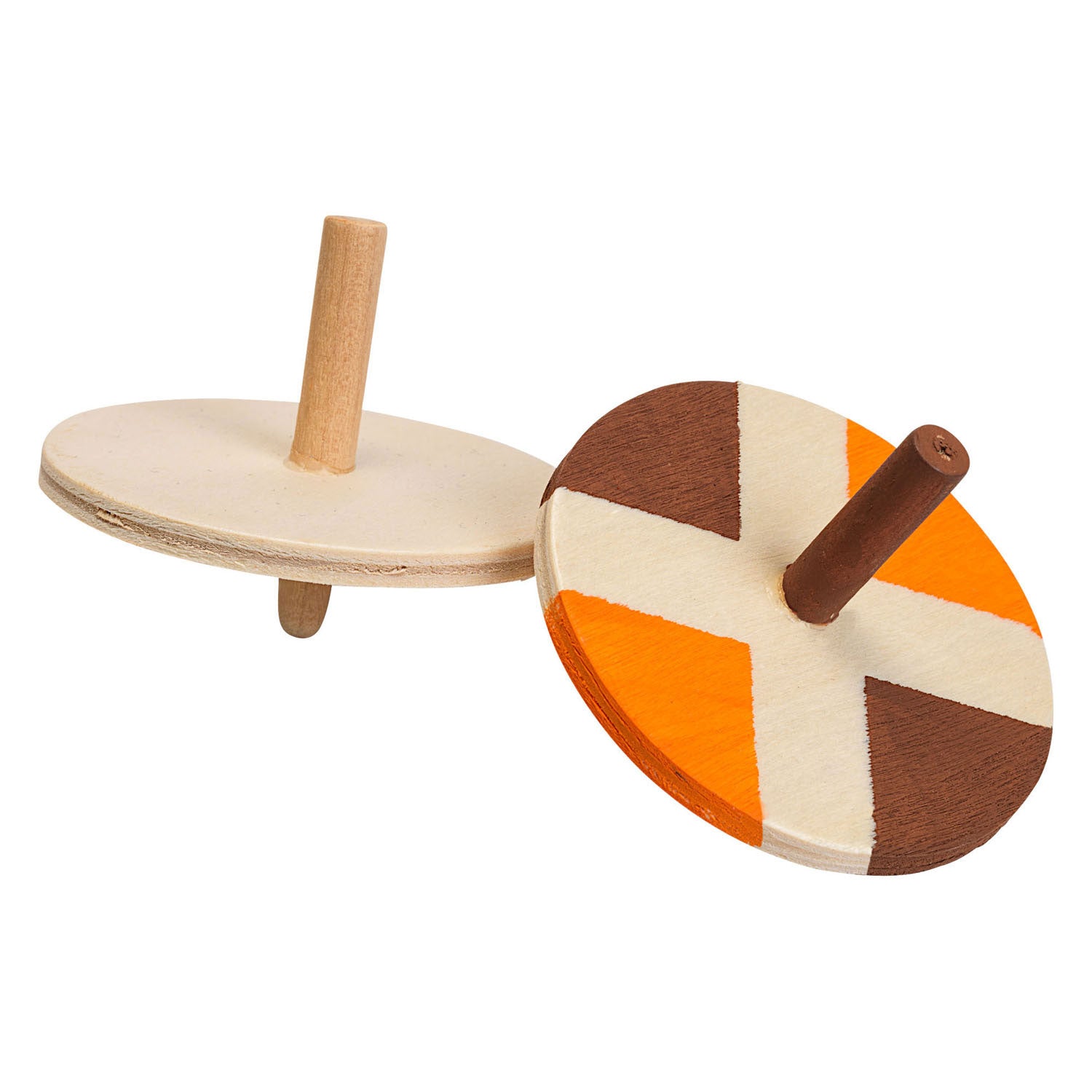 Kleuringen - houten tollen, set van 24