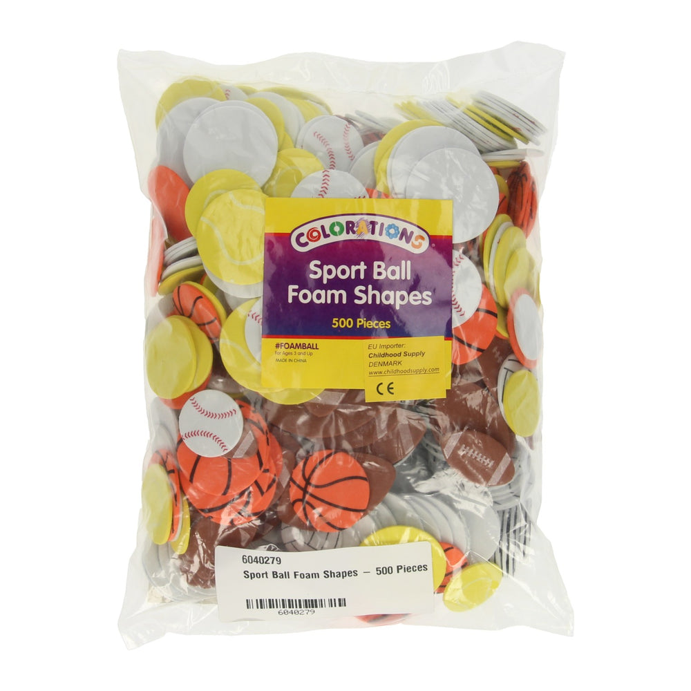 Colorations - sportballen foam vormen, 500st.