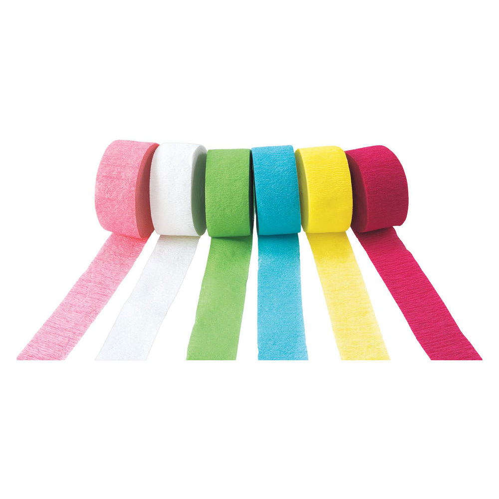 Kleuringen - crêpepapier slingers set 2, set van 6