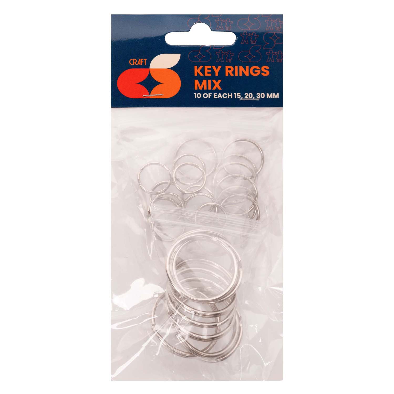 Kleuringen - sleutelhanger assortiment, 30st.