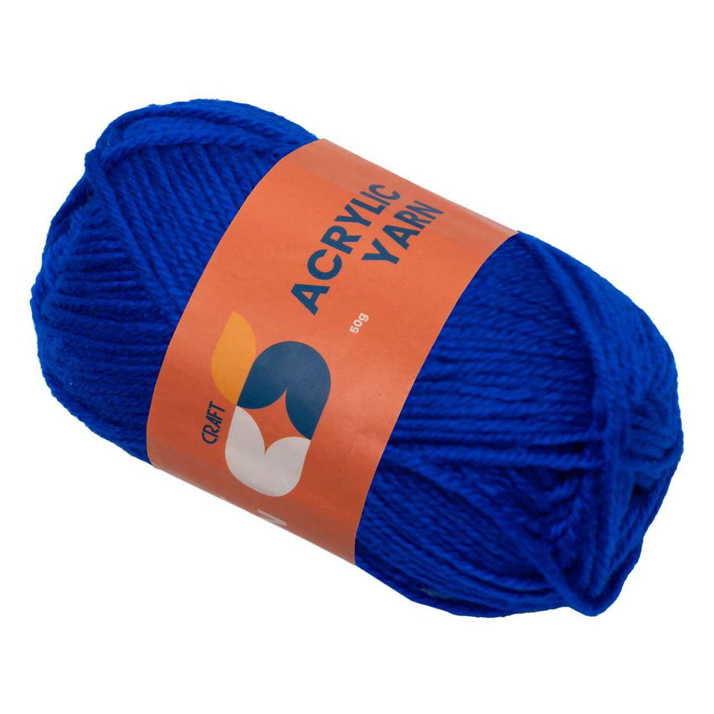 Kleuringen - acrylgaren koningsblauw, 50g