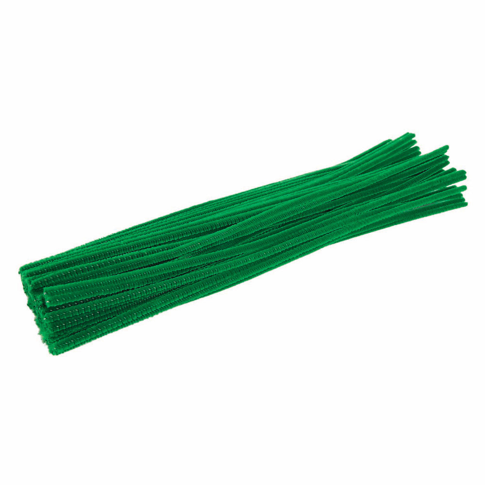 Kleuringen - groen chenilledraad, 100st.