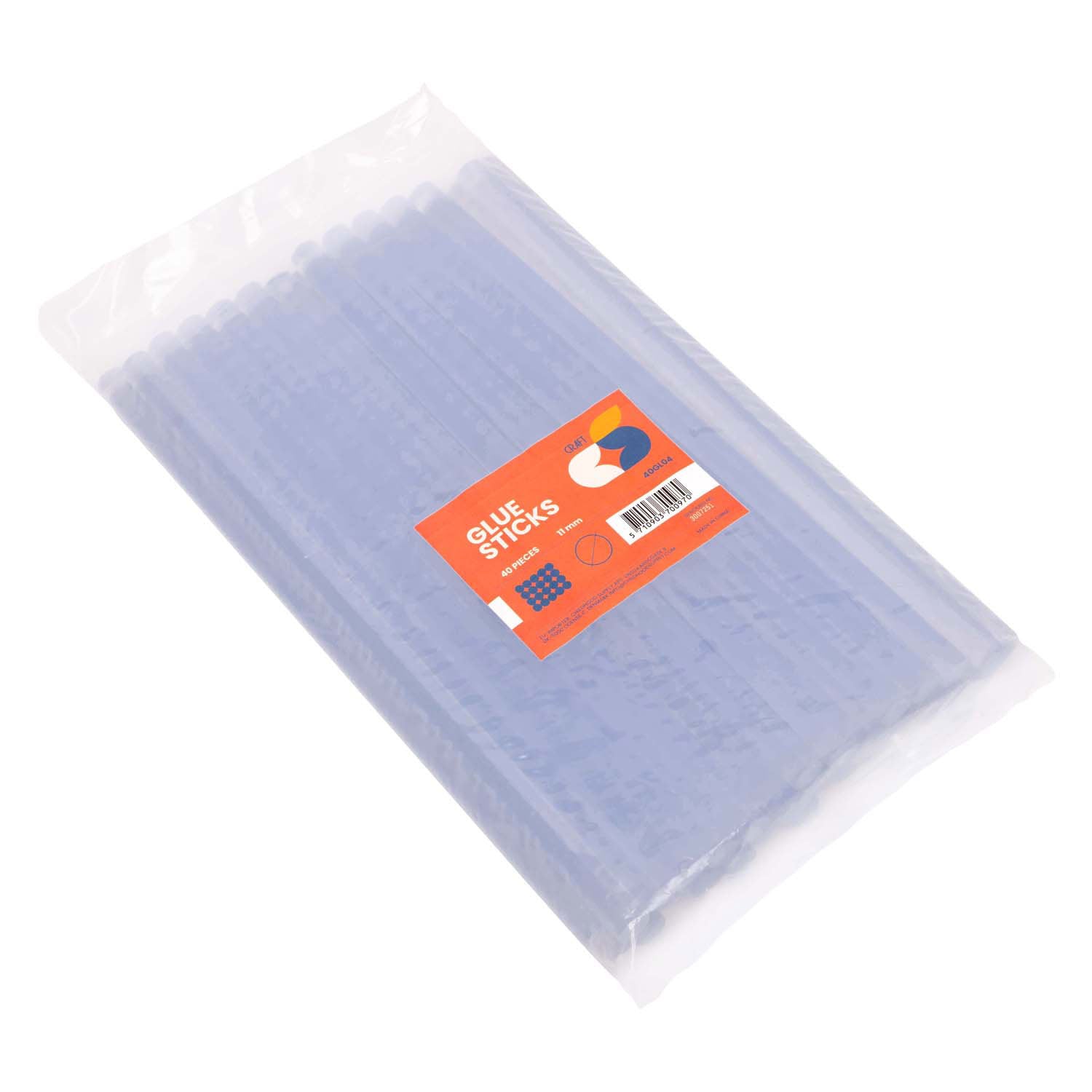 Kleuringen - transparante smeltlijmsticks - 11x 250 mm, 40st.