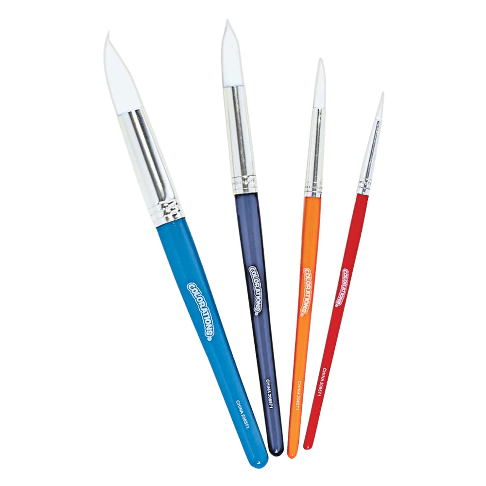 Colorations - verfkwasten rond, 4st.