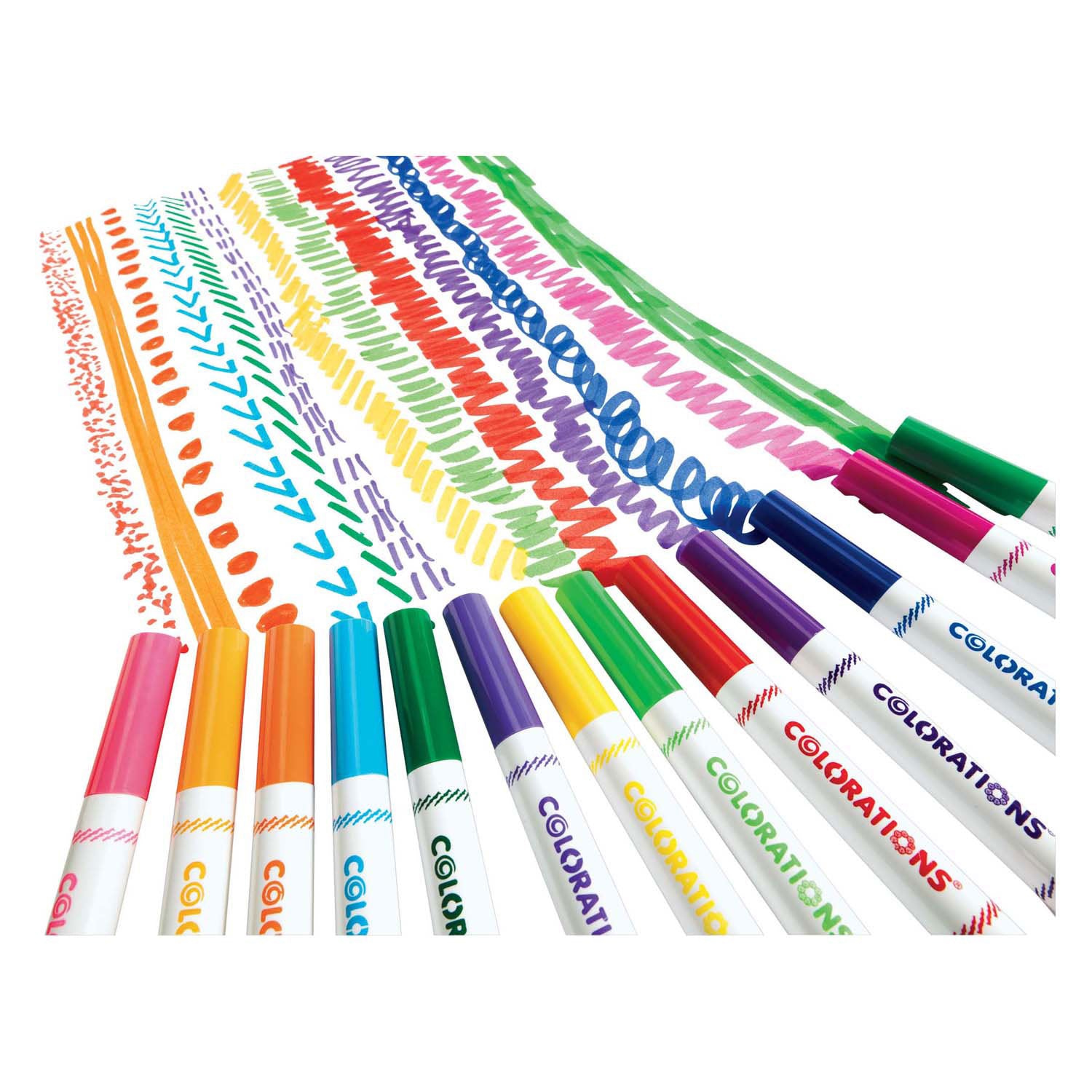 Colorations - uitwasbare dikke markers - 16 kleuren, 256st.