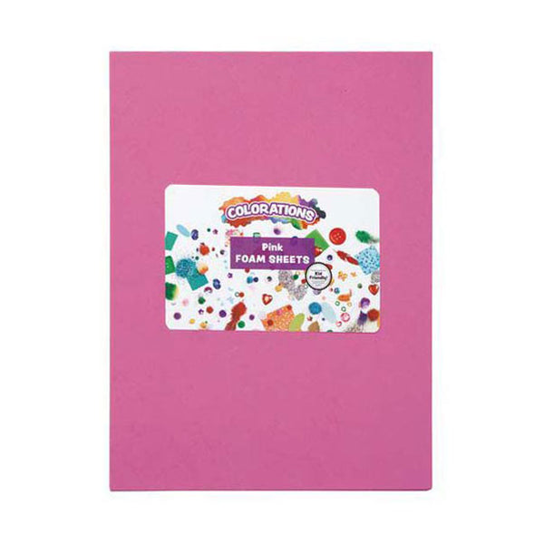 Colorations - foam vellen roze, 10st.