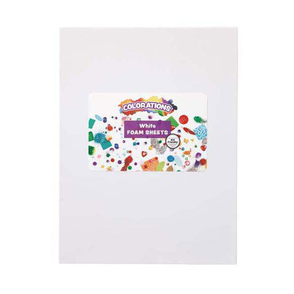 Colorations - foam vellen wit, 10st.