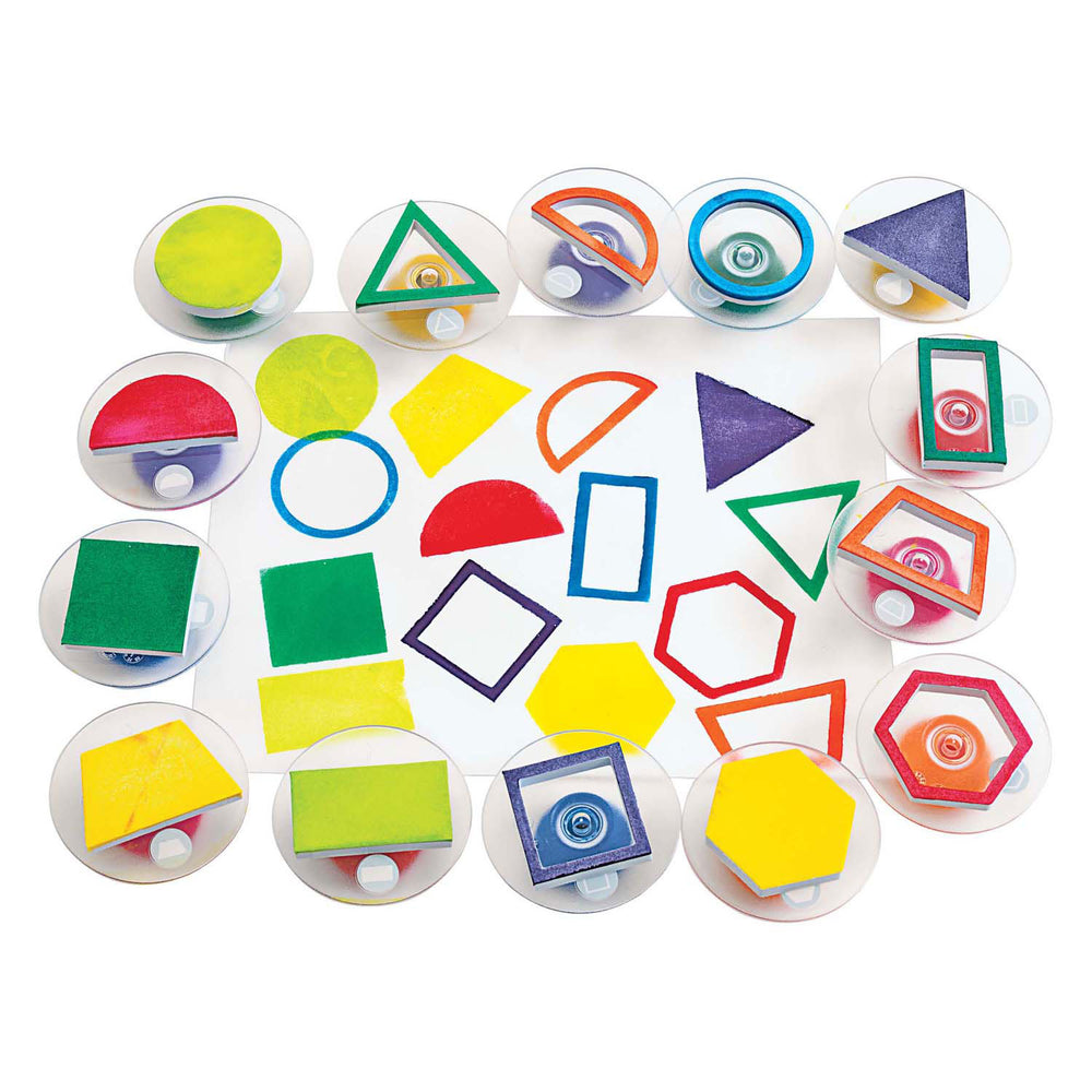 Colorations - easy grip stempels geometrisch, 14st.