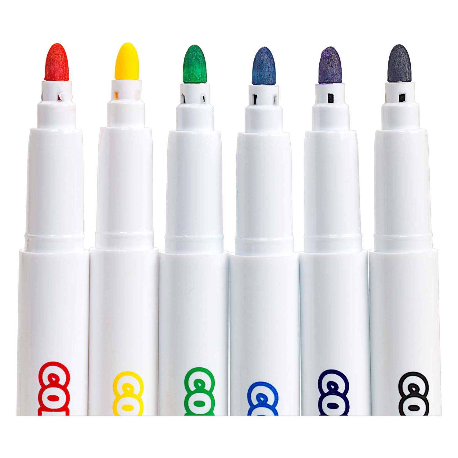 Colorations - textielstiften primaire kleuren - 6 kleuren