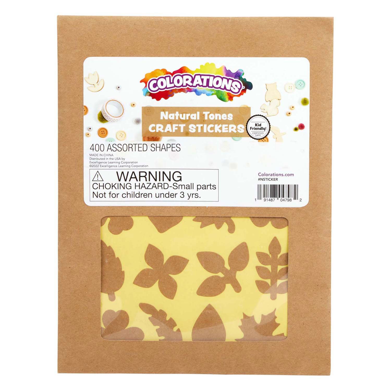 Colorations - botanisch knutselstickers, 400st.