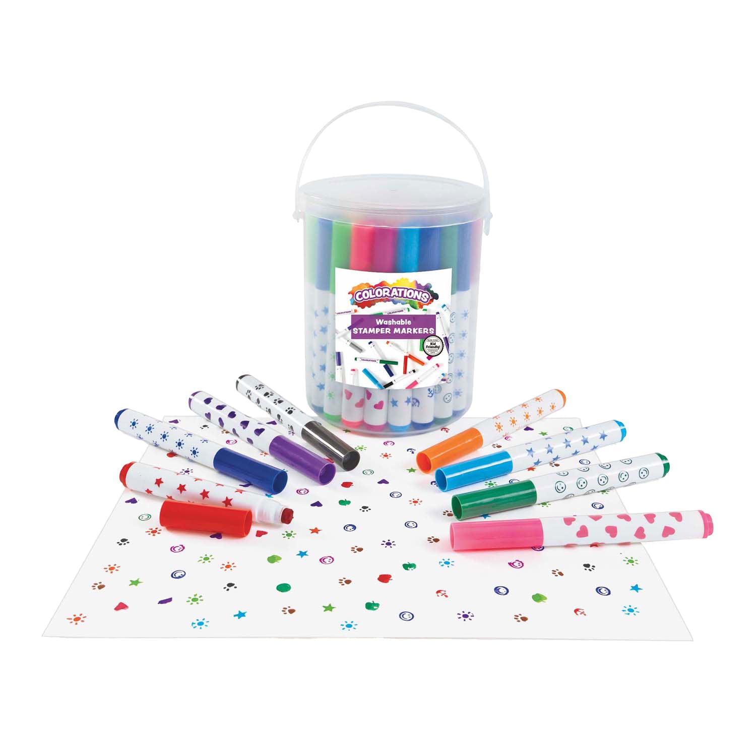 Colorations - uitwasbare stempelstiften, 44st.