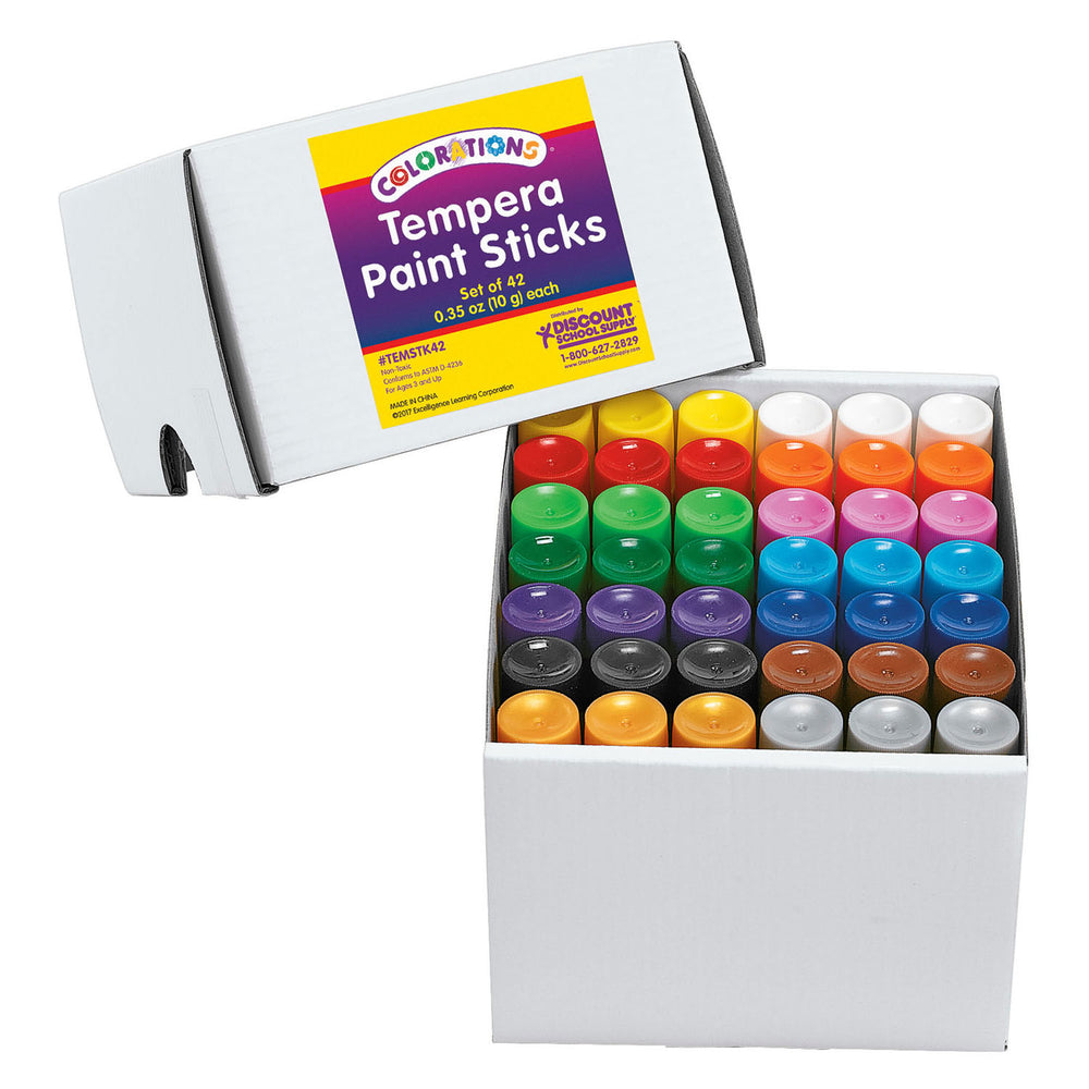 Colorations - tempera verfsticks in 14 kleuren - 42st.