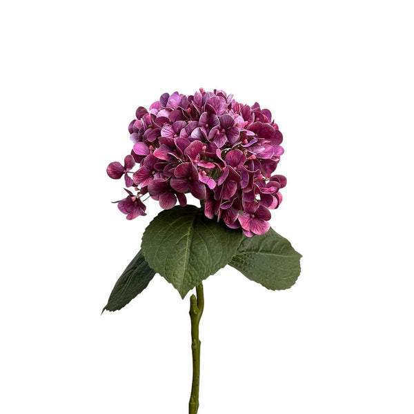 Roberts collection kunstbloem hydrangea real touch 75cm paars