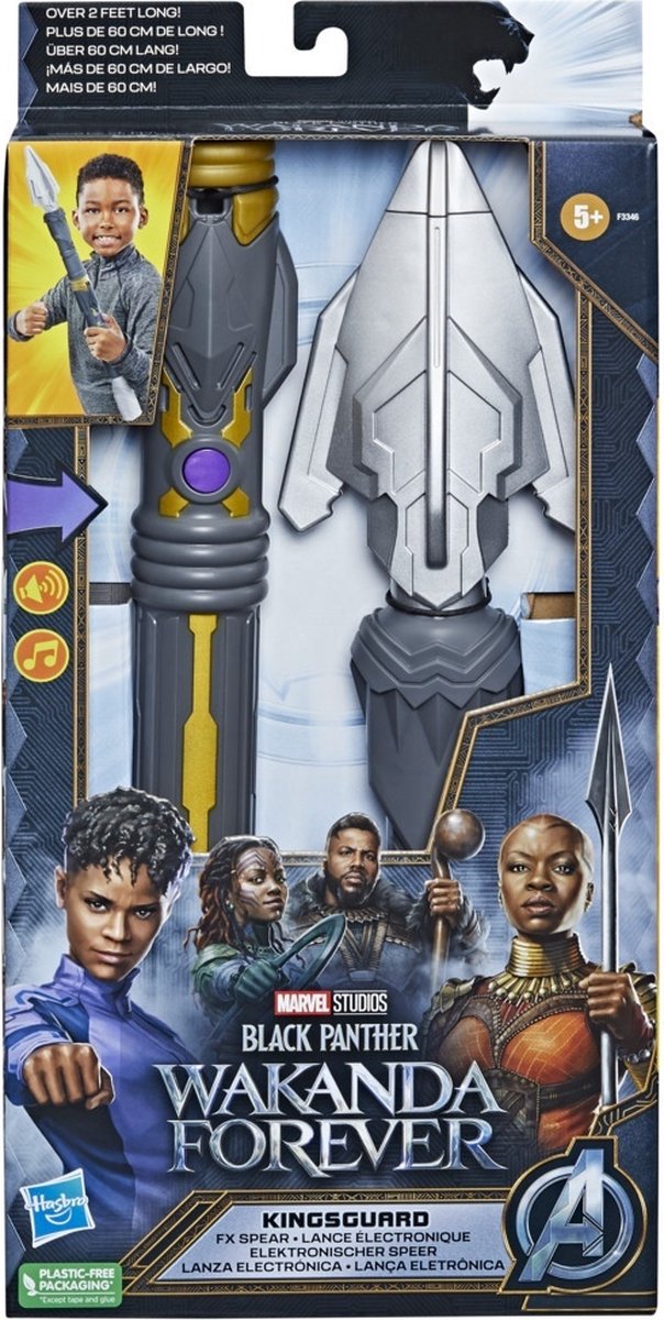 Hasbro marvel studios black panther: wakanda forever - kingsguard fx spear (f3346)