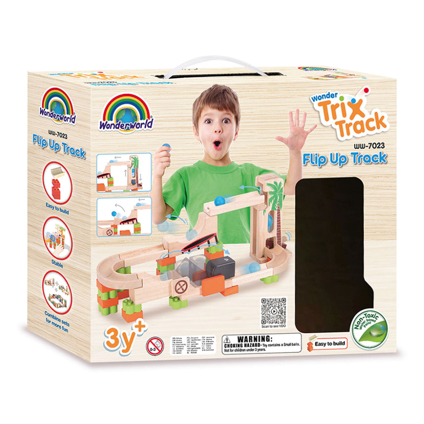 Wonderworld houten knikkerbaan opklapbaan