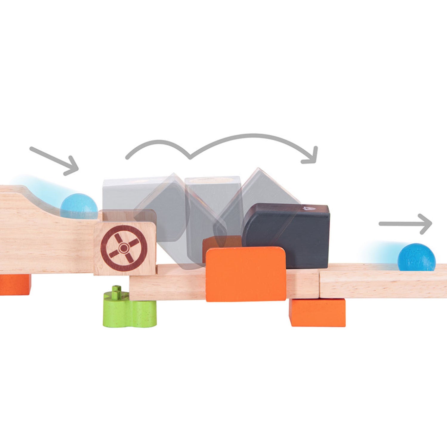 Wonderworld houten knikkerbaan opklapbaan