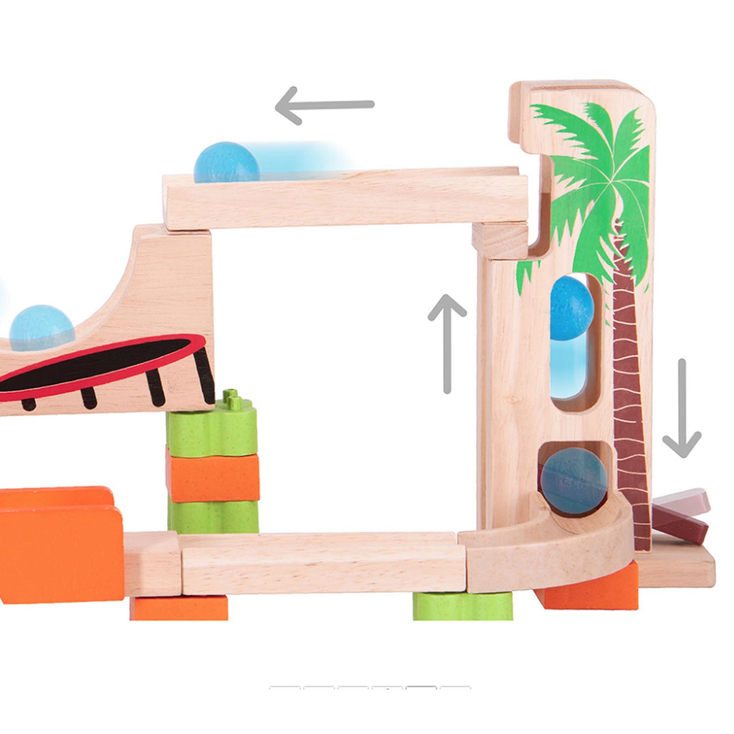 Wonderworld houten knikkerbaan opklapbaan