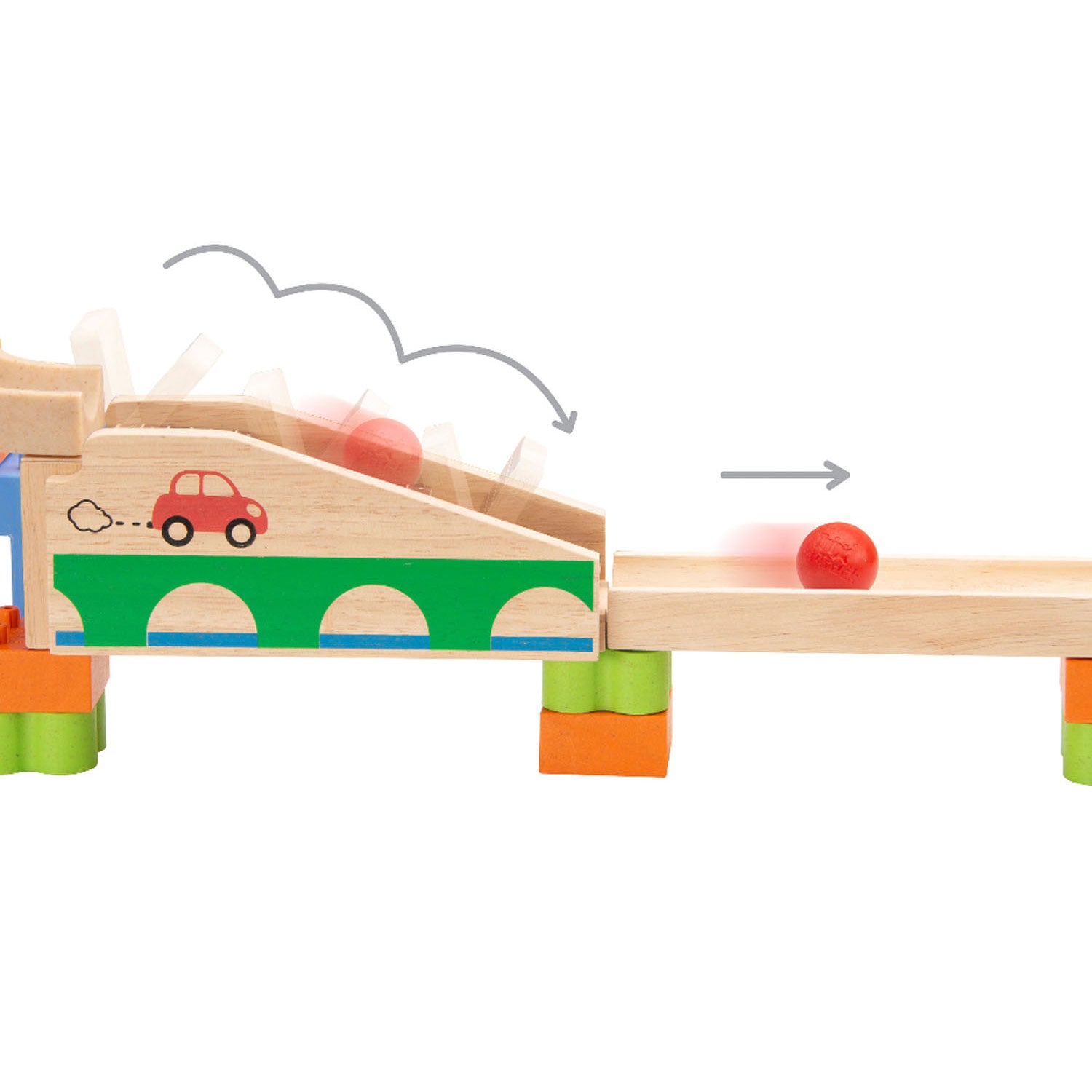 Houten Knikkerbaan Boost-Upbaan