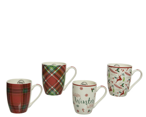Decoris kerstmok porselein 340ml