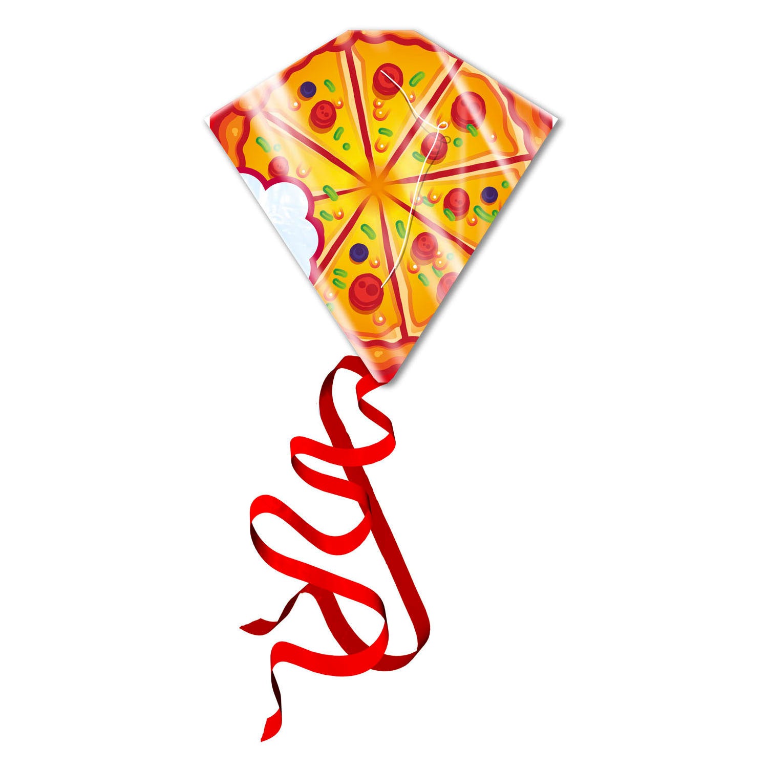 Vliegers klaar om te vliegen - vliegerpizza