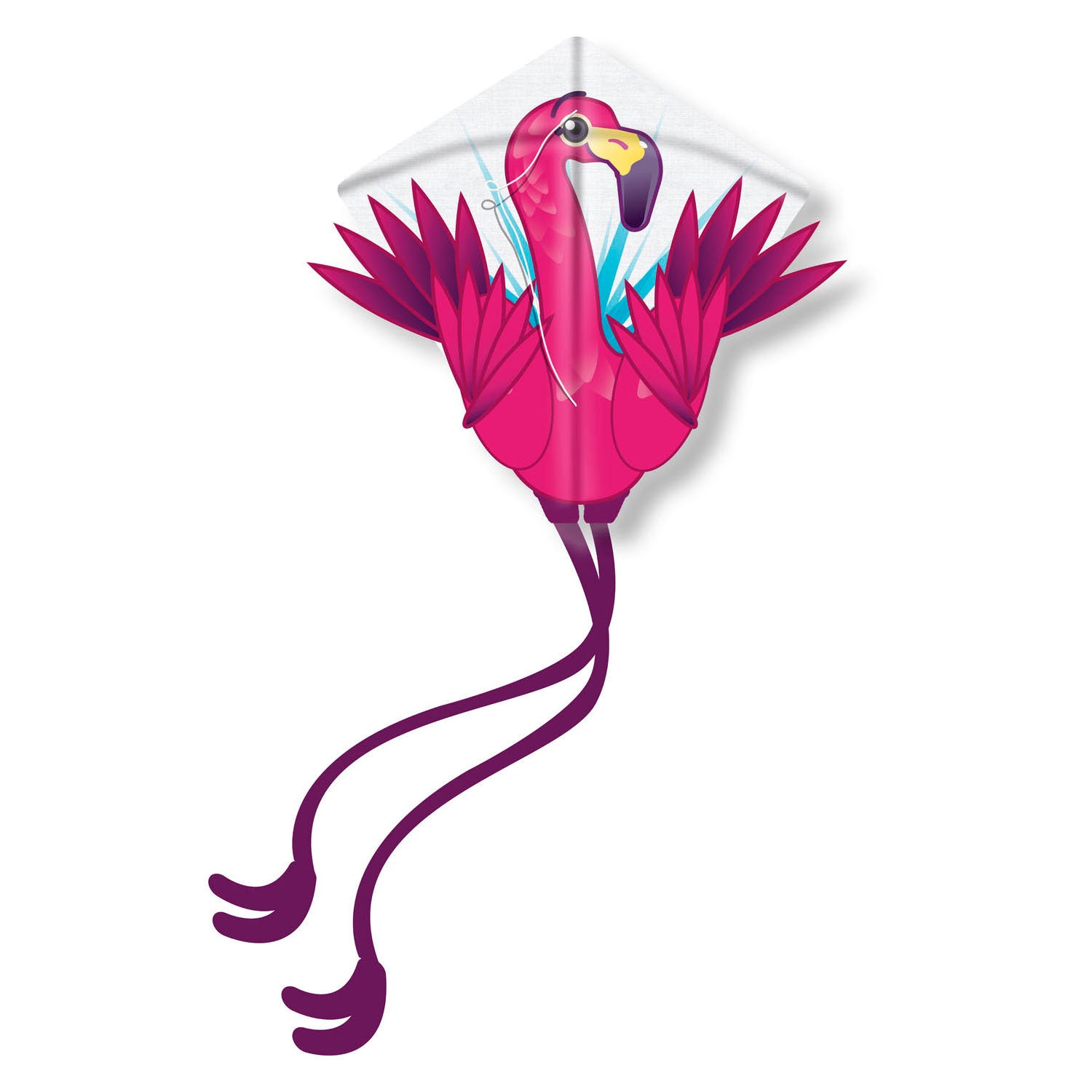 Vliegers klaar voor gebruik - pop-up nylon vlieger flamingo