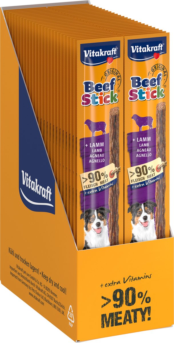 Vitakraft beef stick - lam - 50 stuks x 12 gram