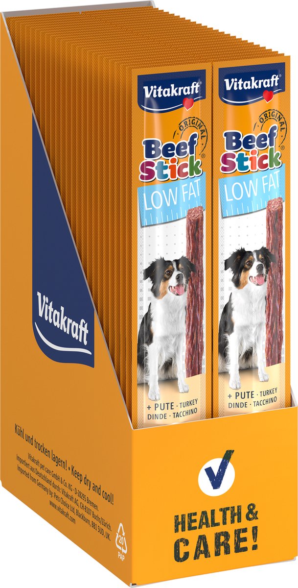 Vitakraft beef stick low fat - 12g - 50 stuks