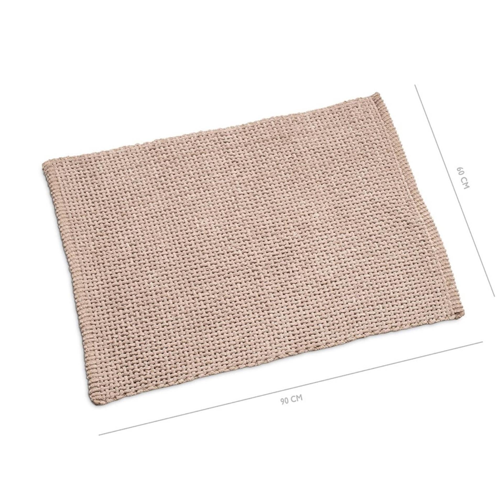 Wicotex badmat classic braid 60x90cm taupe
