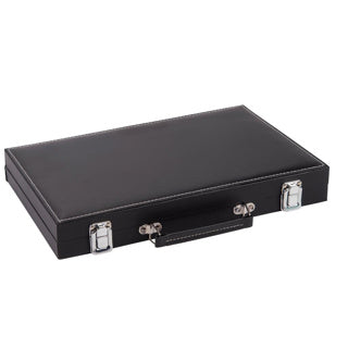 Spelbackgammon in koffer zwart 