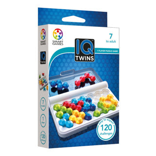 Smartgames iq twins - logisch denkspel reispuzzel - 120 opdrachten met tweelingstukken - educatief solospel - vanaf 7 jaar