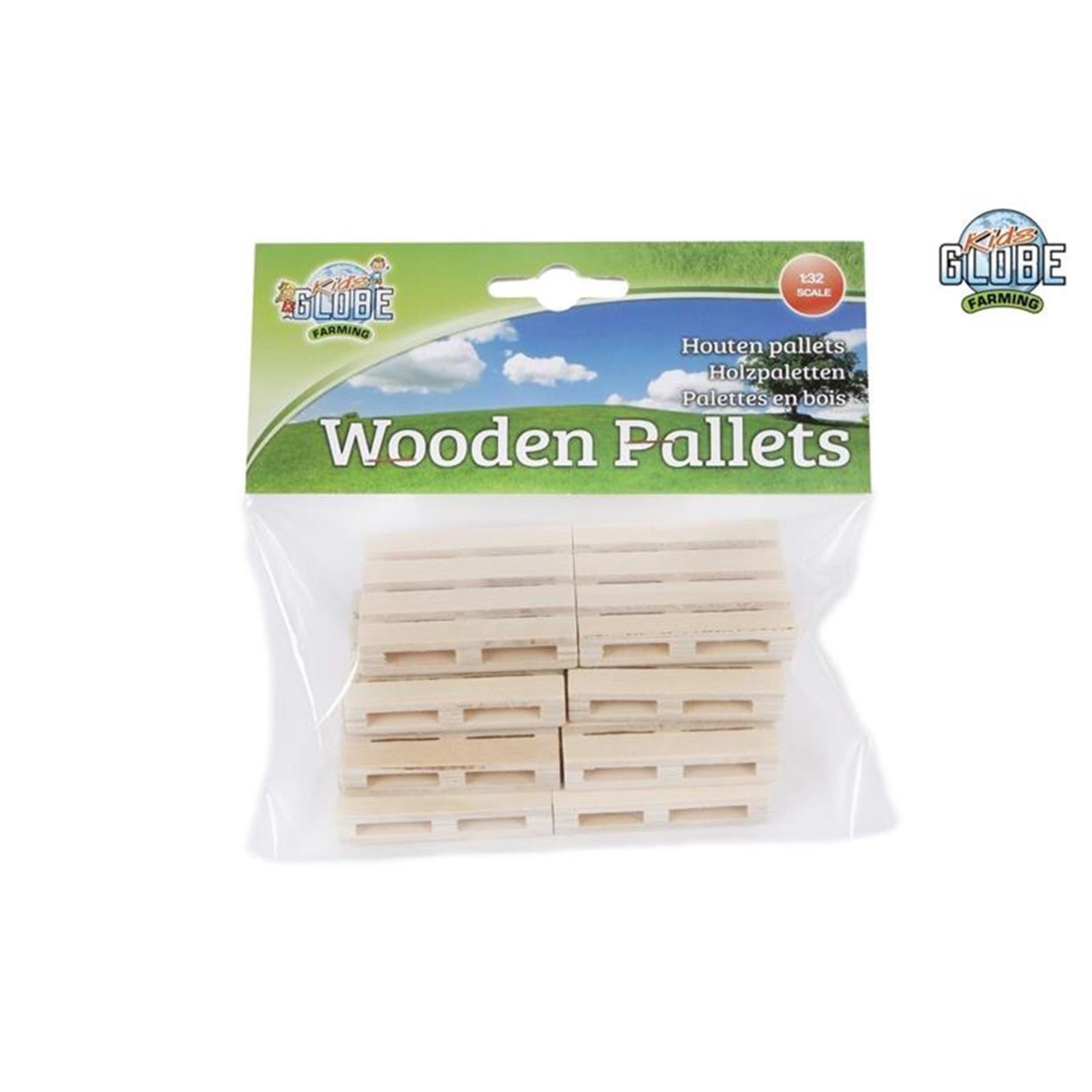 Kinderwereldbol houten pallets 1:32, 8st.