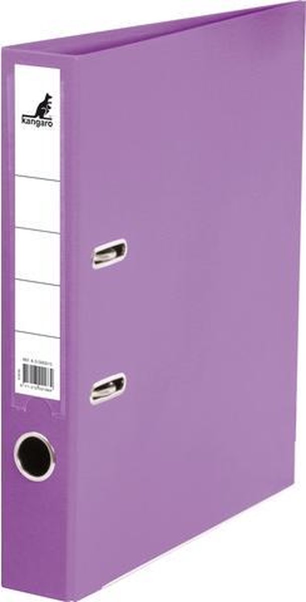 Kangaro ordner - a4 - 2-rings - violet - rugbreedte 50mm - k-3100k035