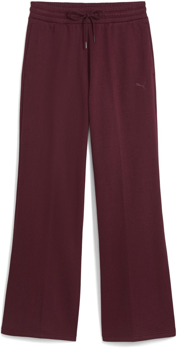 Puma her comfort high-waist straight pants fl op dames broek - ruby shimmer