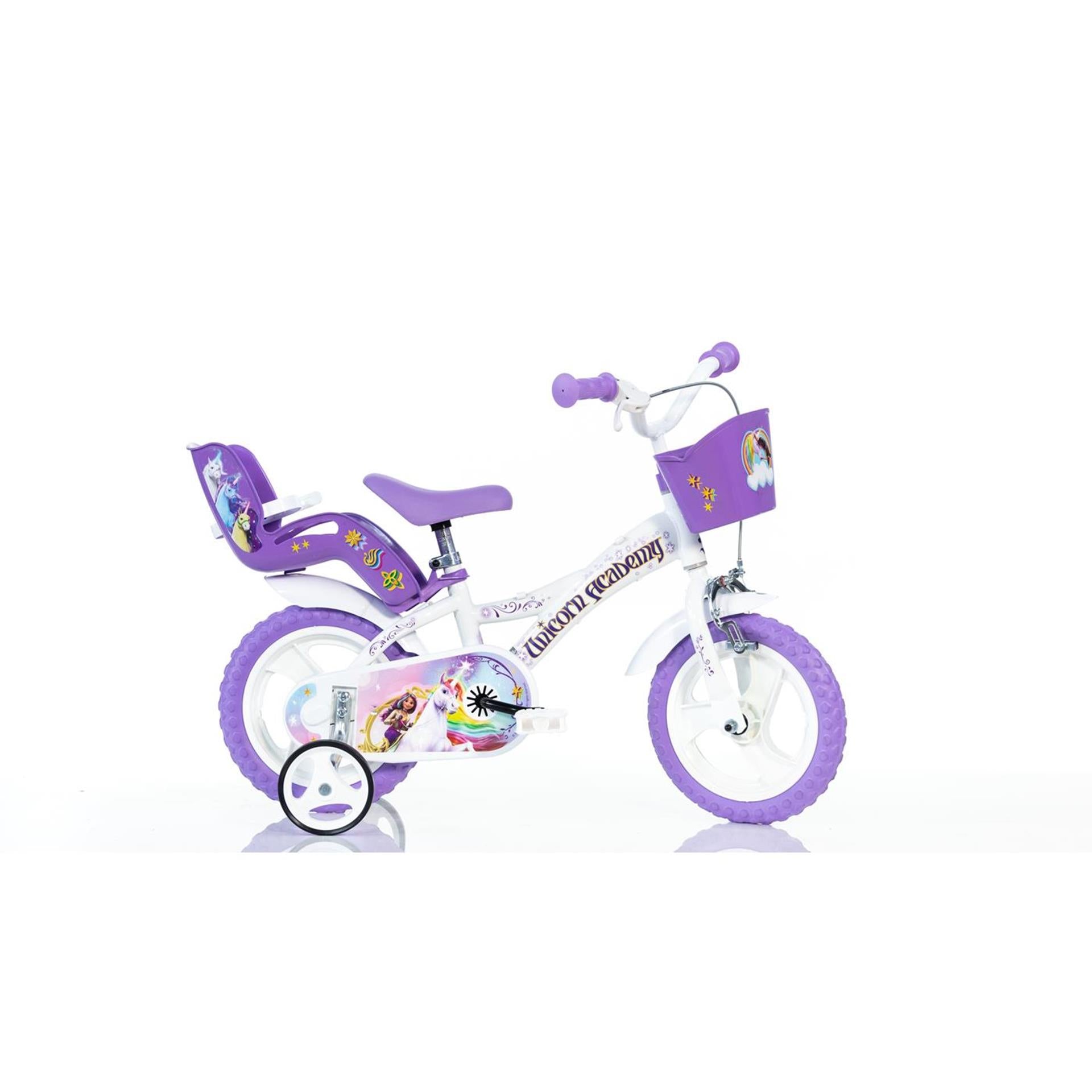 Dino bikes dino kinderfiets unicorn academy 12 inch