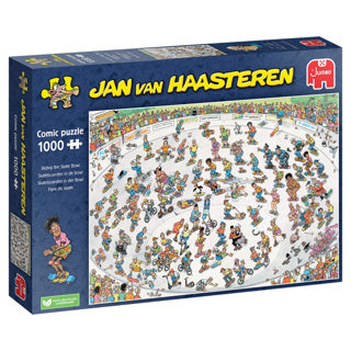 Jan van haasteren legpuzzel - skateboarden in de kom, 1000st.