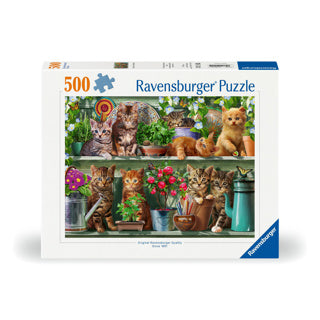 Ravensburger puzzel dieren katjes in het rek - 500 stukjes.