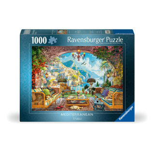 Ravensburger puzzel mediterranean terrace view 1000 stukjes