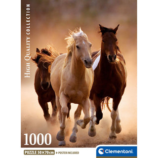Clementoni puzzel 1000 stukjes running horses
