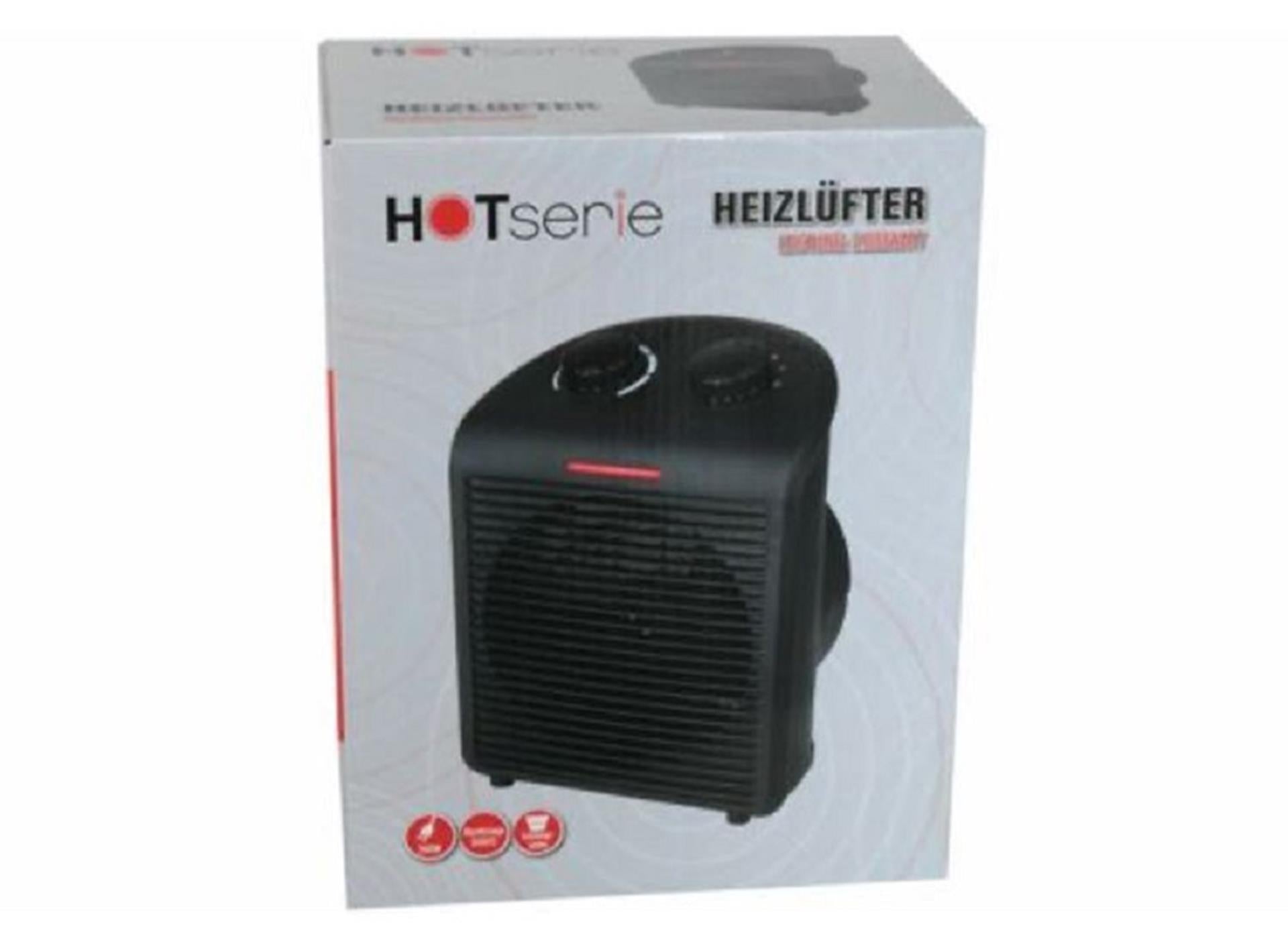 Ventilatorkachel 2000w zwart 2 standen