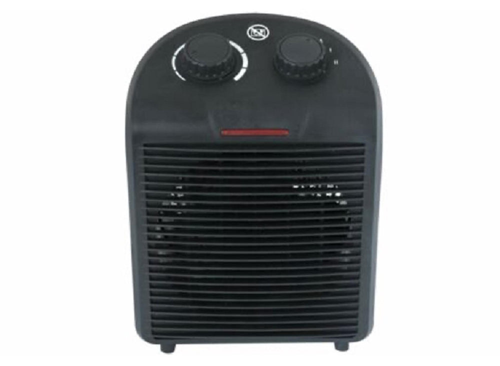 Abi ventilatorkachel 2000w zwart met 2 warmtestanden en koude lucht functie
