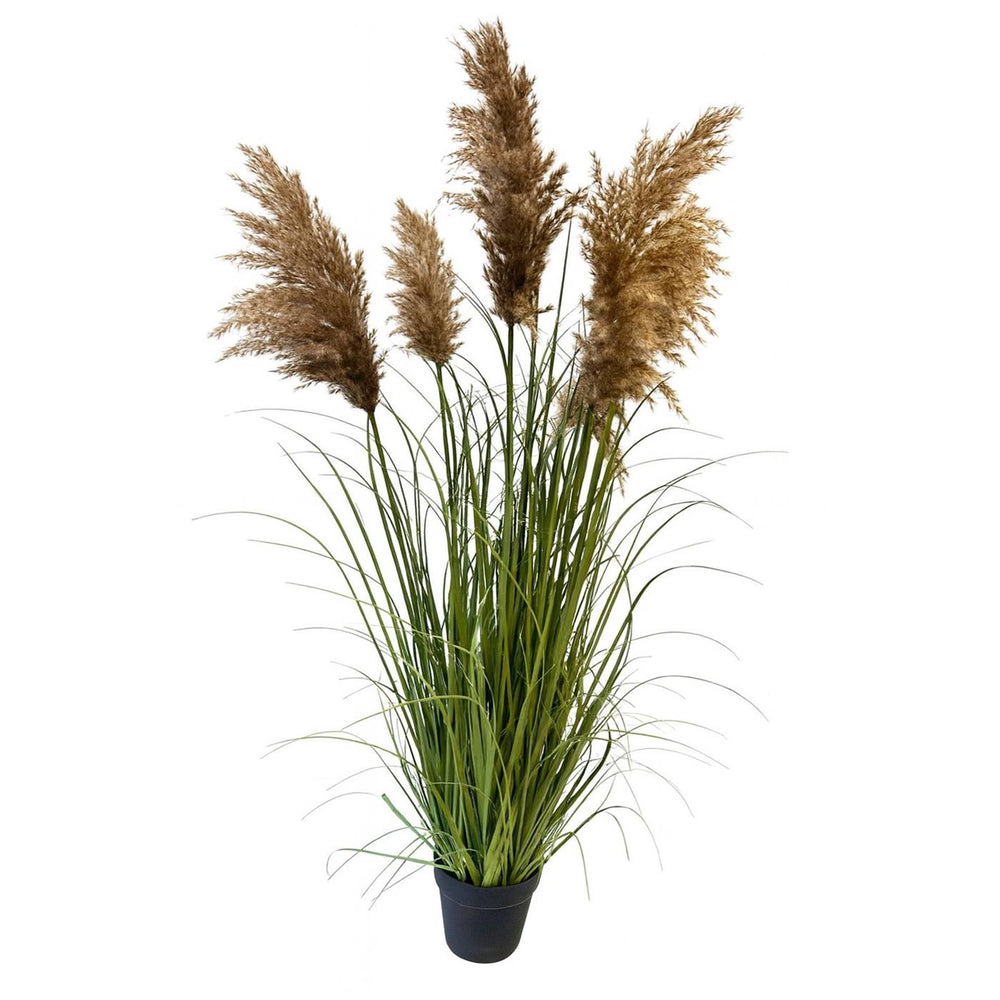 Deco plant met pampasgras 120cm in kunststof pot