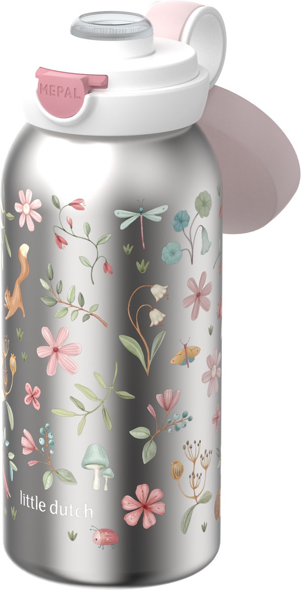 Mepal isoleerfles met flipdop campus - 500 ml - waterfles rvs - lekdicht - hygiënische deksel - fairy wonders