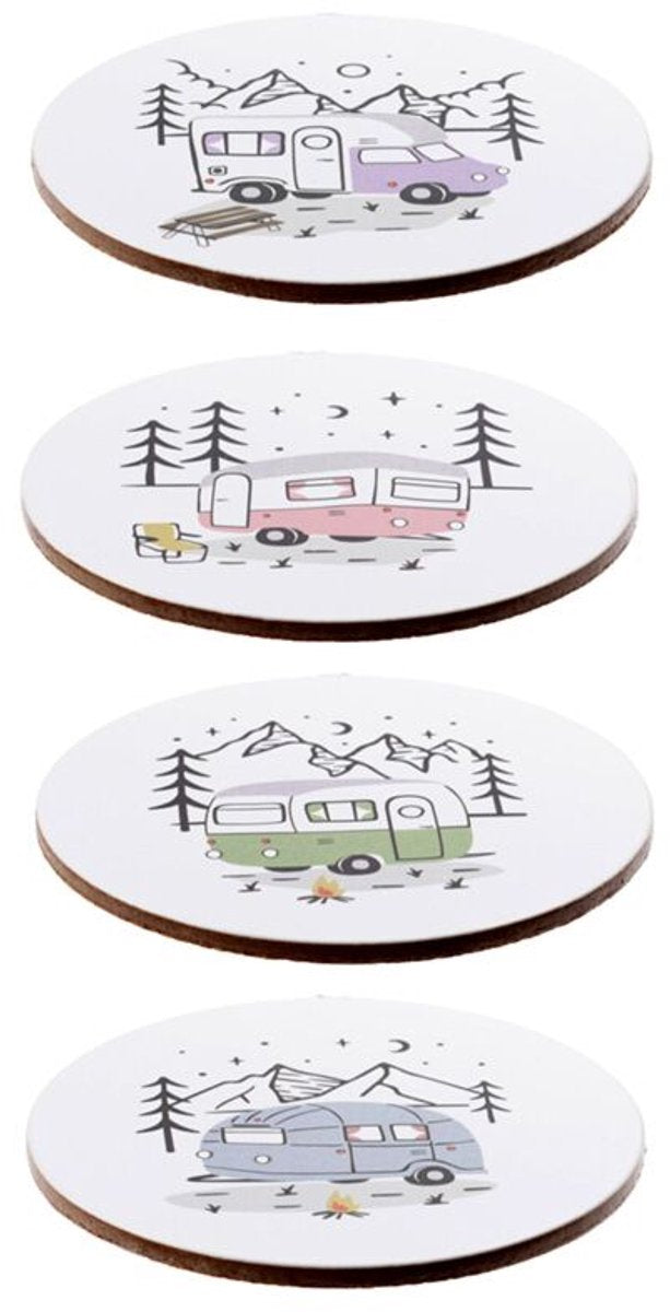 Wildwood caravanset 4 onderzetters