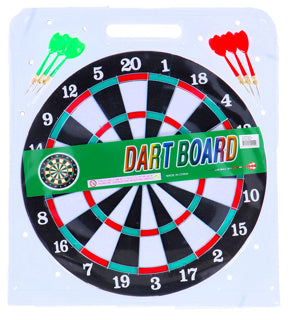 Overige merken dartboard tweezijdig + 6 pijlen 37 cm