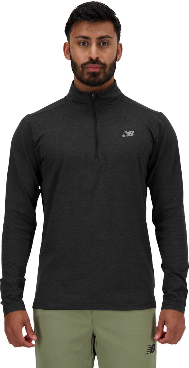New balance space dye 1 4 zip heren sporttrui - black xl