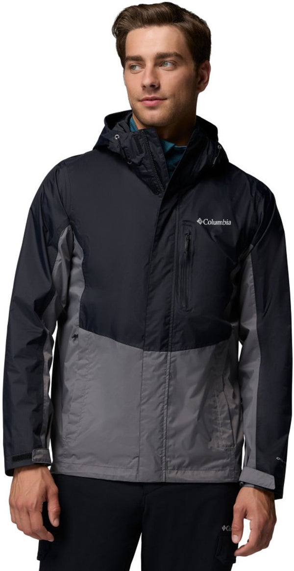 Columbia pouring adventure™ iii jacket heren outdoorjas - black, city grey xxl