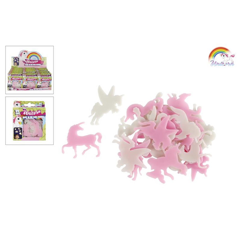 Unicorn glow in the dark eenhoorns 24 stuks in doosje - kerst - kerstcadeau - kerstcadeautje