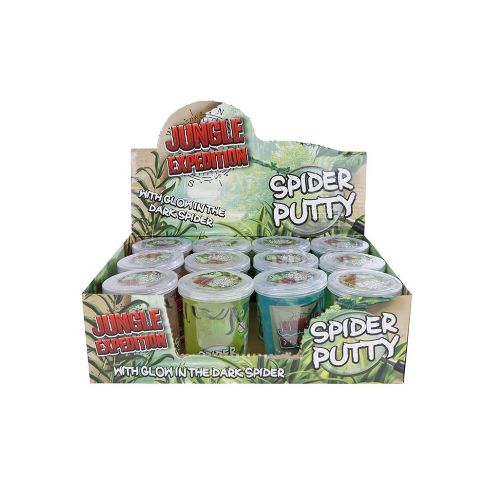 Jungle expeditie putty met spin glow in the dark, 115 gram